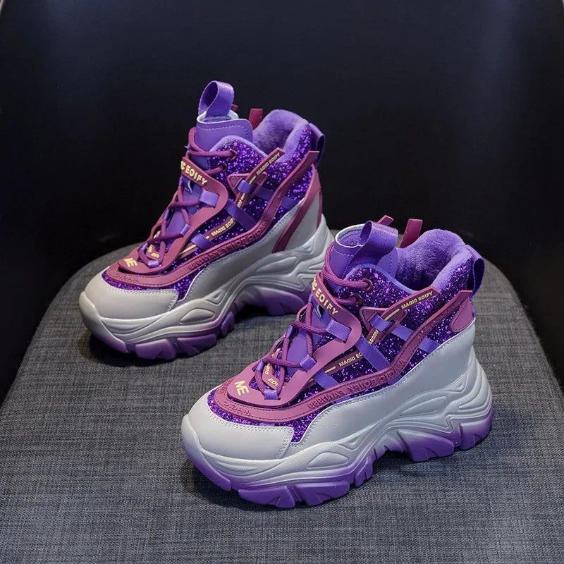 Baskets à semelle compensée Air Mesh pour femmes