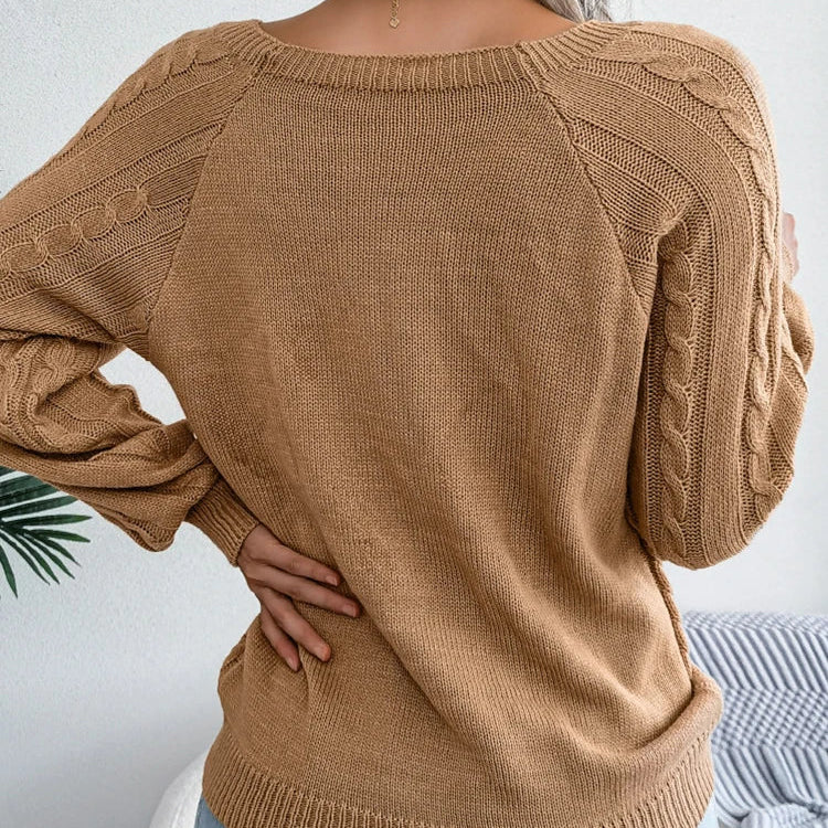 Pull décontracté à manches pour femmes