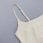 Ensemble deux pièces sexy jupe mini et haut sans manches à bretelles pour femmes