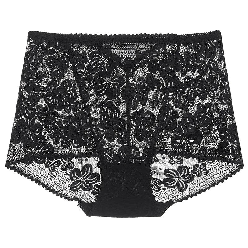 Culotte taille haute en dentelle sans couture pour femmes