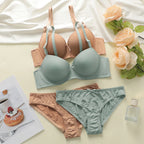 Ensemble de soutien-gorge push up et culotte pour femmes