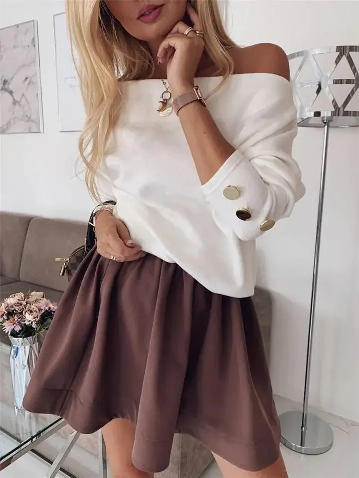 Pull à lèvent asymétriques brodé pour femmes