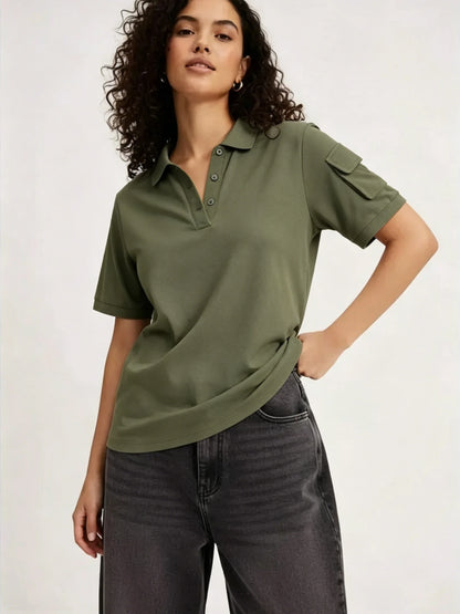 Polo Uni Femme – Style Intemporel