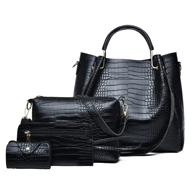 Ensemble 4 pièces sac à bandoulière pour femmes
