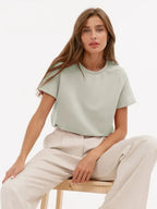T-shirt d'été 100 % coton pour femmes