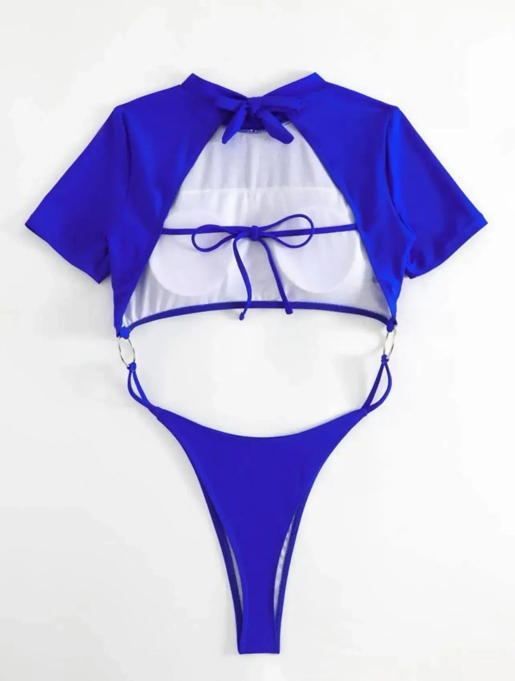 Maillot de bain Push Up une pièce à manches courtes pour femmes