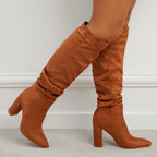 Bottes hautes à bout pointu tendance pour femmes