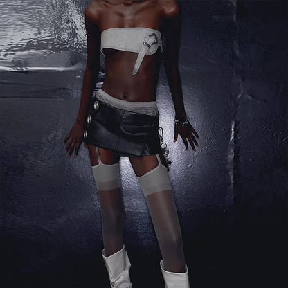 Mini-Jupe Noire Femme – Similicuir et Coupe Ajustée