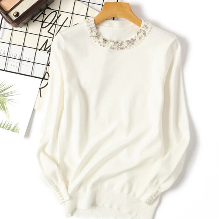 Pull chandails tricotés à manches longues pour femmes