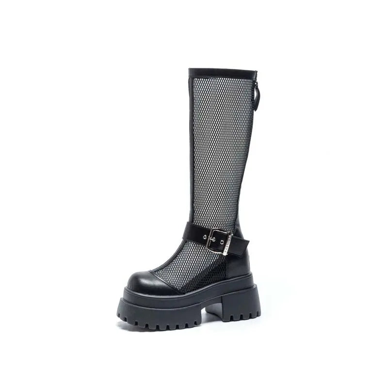 Bottes en cuir verni pour femmes