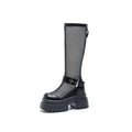 Bottes en cuir verni pour femmes