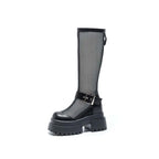 Bottes en cuir verni pour femmes