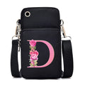 Sac à bandoulière série lettres Sakura rose pour téléphone portable pour femmes