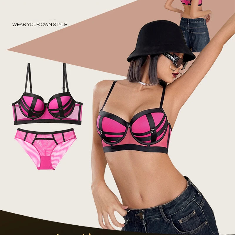 Ensemble culotte et soutien-gorge push-up bandage sexy pour femmes