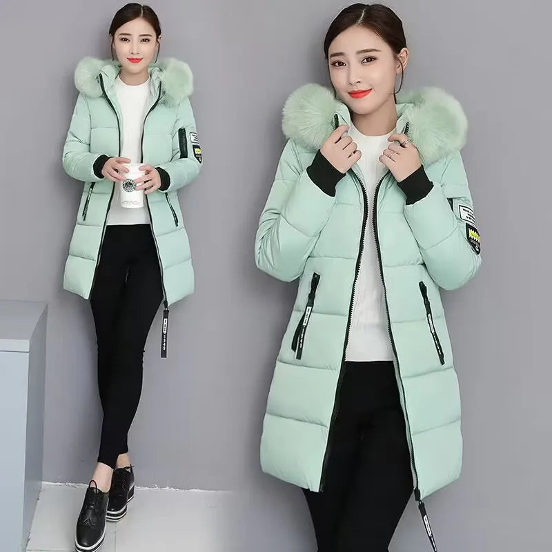 Manteau d'hiver en fausse fourrure pour femmes