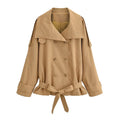 Veste coupe-vent courte à col montant pour femmes