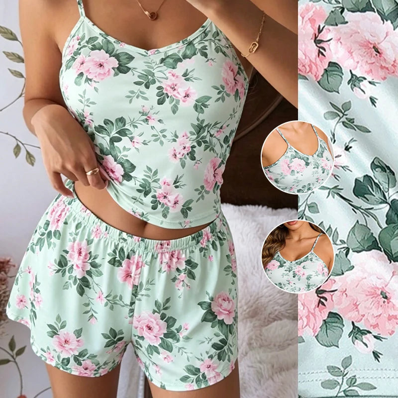 Ensemble de pyjama à imprimé floral pour femmes