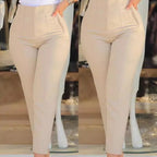 Pantalon plissé à fermeture éclair pour femmes