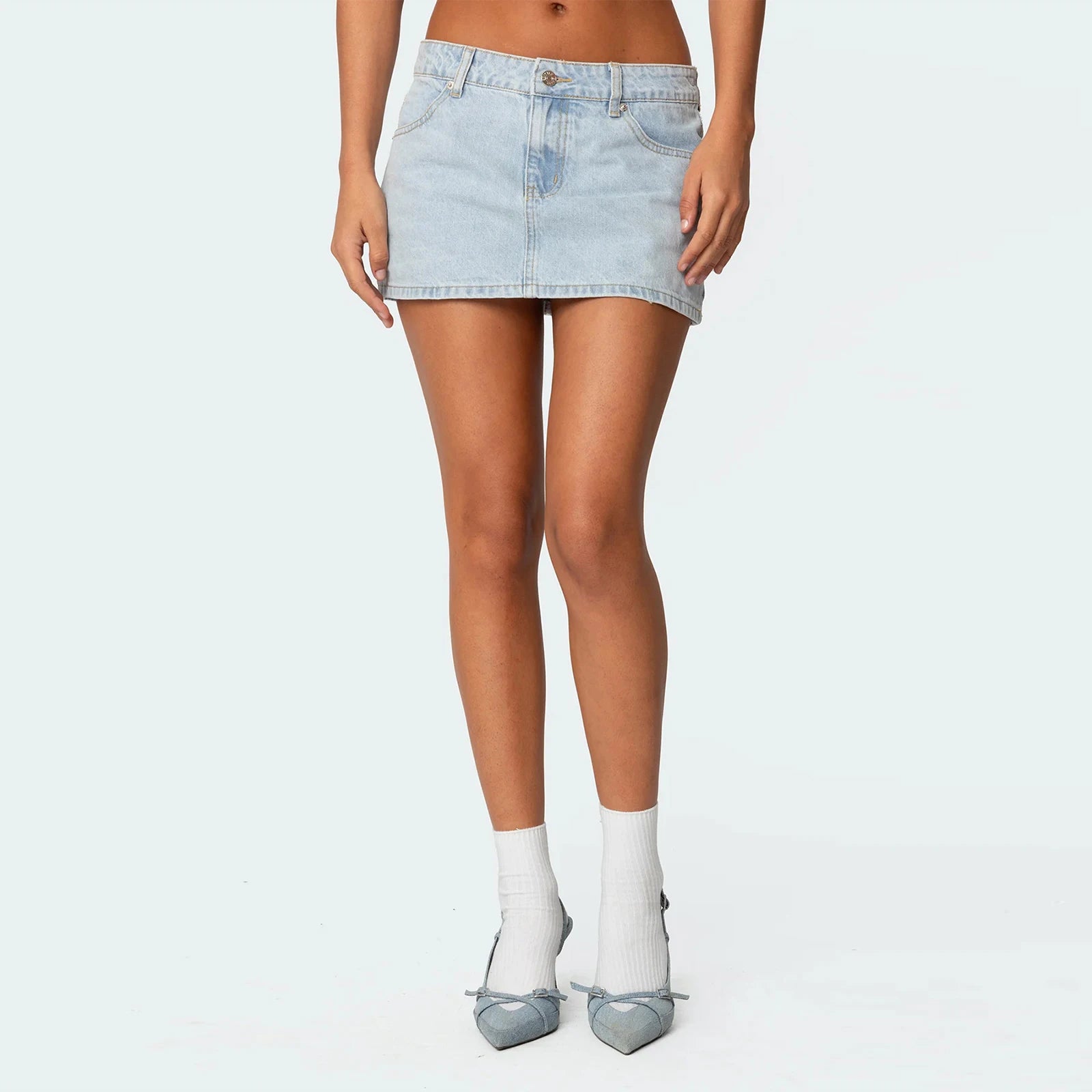 Mini jupe en jean pour femme