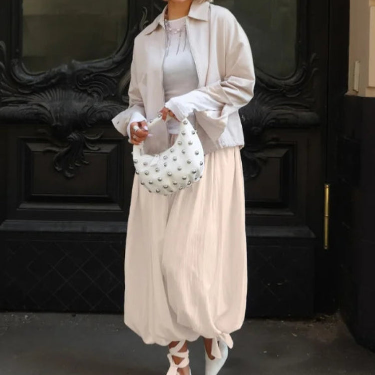 Pantalon jambes larges style hip-hop pour femmes
