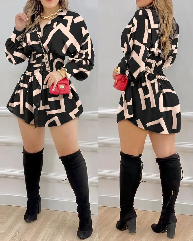 Chemise à manches longues cintrée à la taille pour femmes