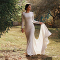 Robes de mariée sirène en satin doux pour femmes