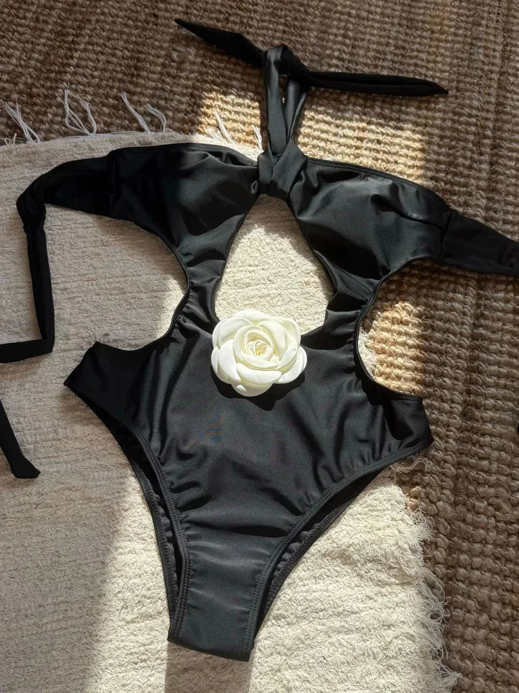 Maillot de bain une pièce à une épaule push-up pour femmes