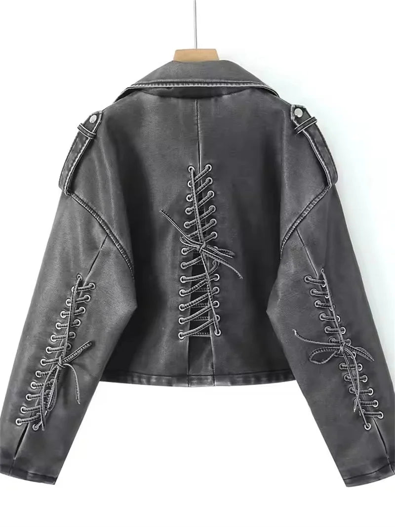 Vestes en faux cuir pour femmes