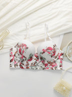 Soutien-gorge florale brodée sexy pour femmes