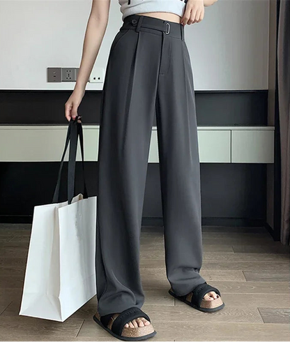 Pantalon Ample Taille Haute Femme