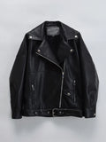 Veste ample rétro Pu Faux cuir pour femmes