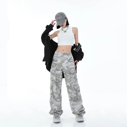 Pantalon Cargo Camouflage Femme – Style Utilitaire
