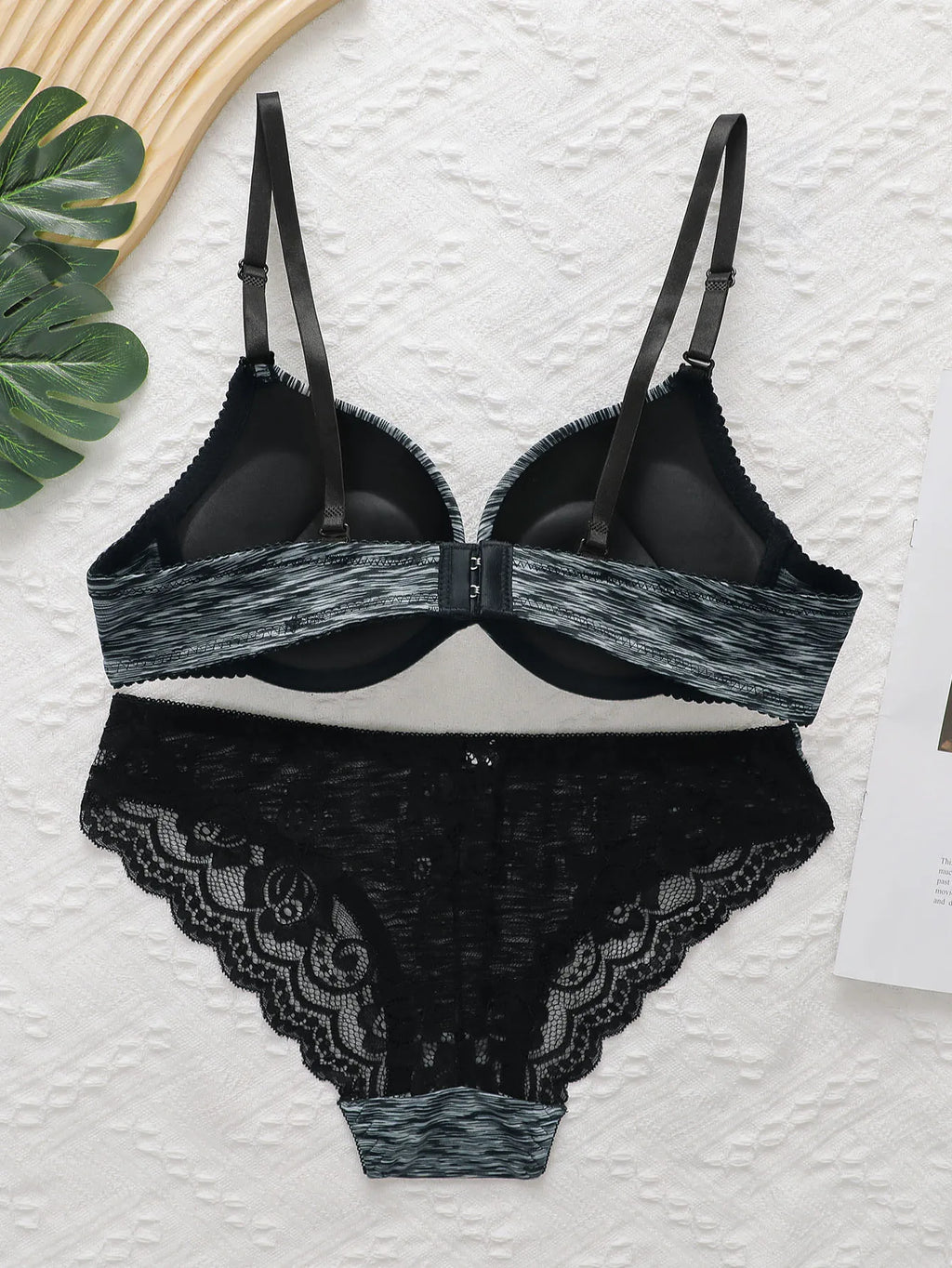 Ensemble de lingerie sexy en dentelle brodée pour femmes