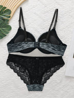 Ensemble de lingerie sexy en dentelle brodée pour femmes