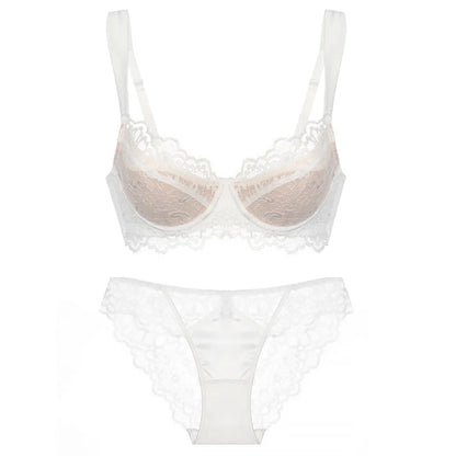 Ensemble Lingerie Femme – Soutien-Gorge Push-Up à Bonnets Fins et Culotte