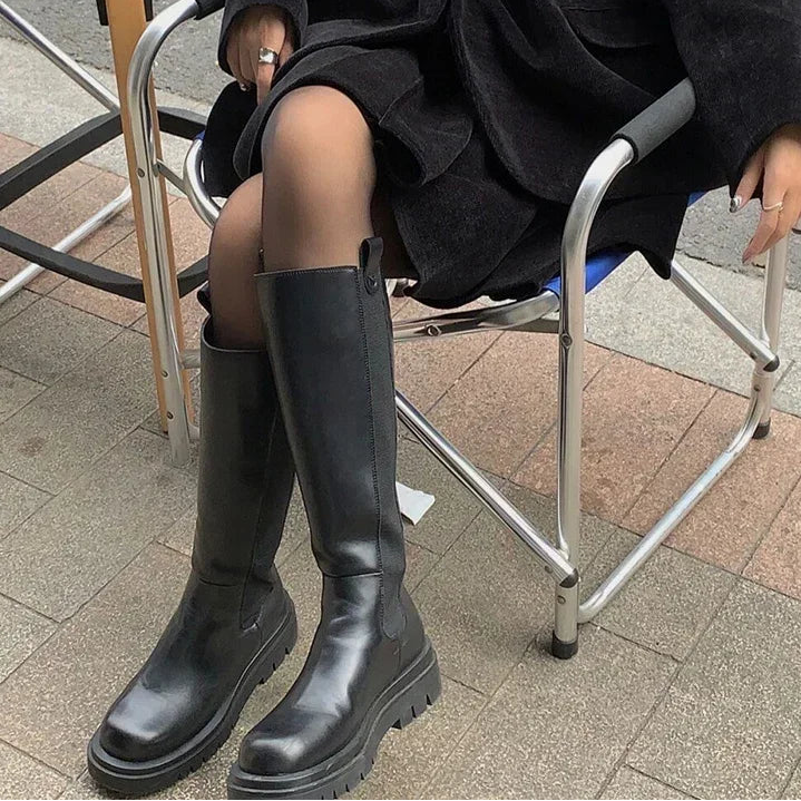 Bottes à talons carrés pour femmes