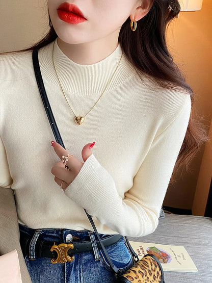 Pull Doux Femme – Maille et Col Semi-Montant