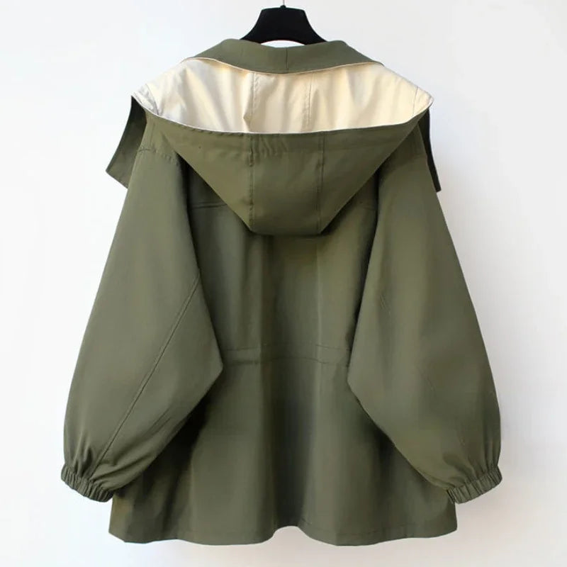Veste cargo à capuche pour femmes