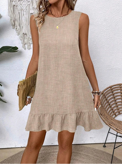 Robe Courte d'Été Femme – Dos Nu et Nœud Papillon