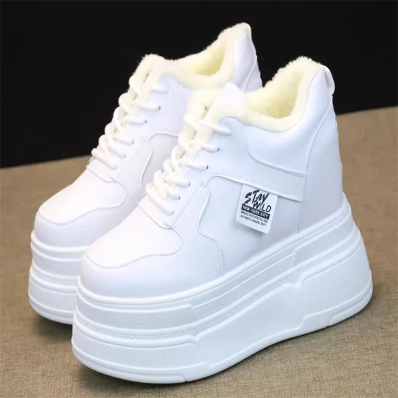 Baskets air blanches en cuir pour Femmes
