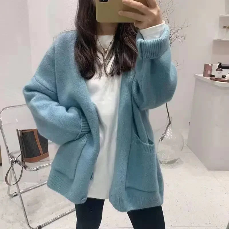 Cardigan décontracté de style paresseux pour femmes