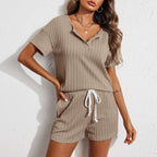 Ensemble de pyjama jacquard pour femmes