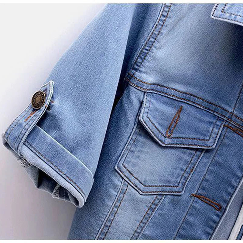 Veste en jean courte pour femmes
