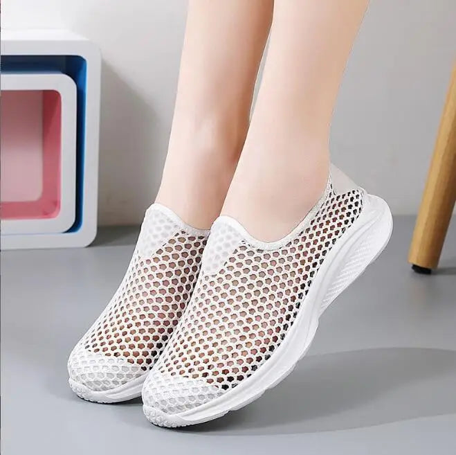 Baskets en maille ajourées pour femmes