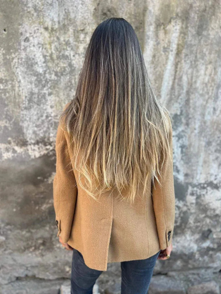 Veste de tailleur décontractée en laine pour femmes