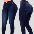 Pantalon en jean long en coton élastique pour femmes