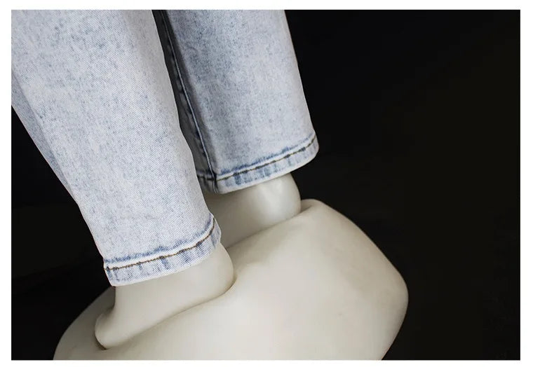 Jean taille moyenne vintage américain pour femmes