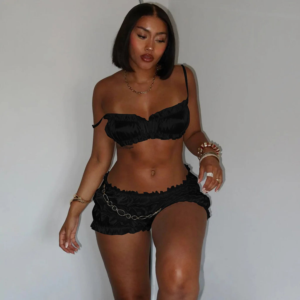 Ensembles shorts pantalons deux pièces pour femmes