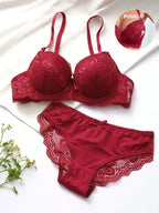 Ensemble deux pièces soutien-gorge et culottes transparente pour femmes
