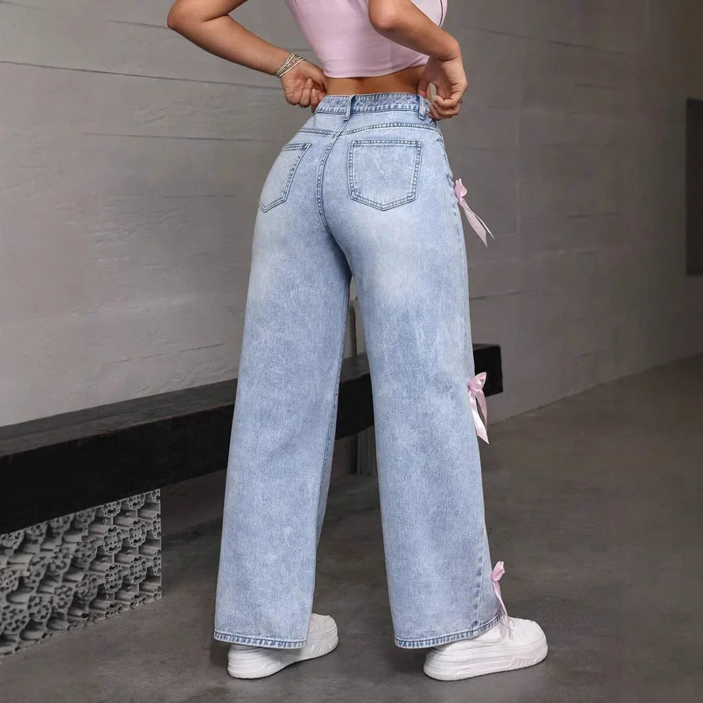 Jean vintage taille haute pour femmes